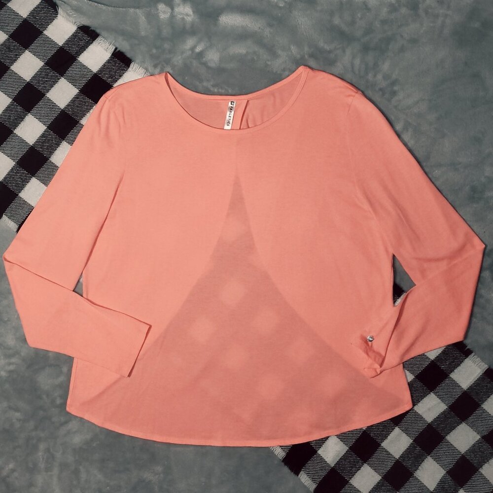 XXL | Fabletics | Sheer Long Sleeved Open Flow Blouse